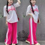 Women's Casual Loose Fit T-Shirt with Wide Leg Pants - Image 3