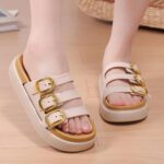 Flat Comfort Three-Strap Summer Slippers - Image 4