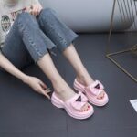 Women's Platform Bow Slide Sandals - Image 3