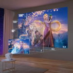 HT3 Pro Smart Projector with Electric Focus, Auto Keystone Correction, Dual Band 5G WiFi, 8K HDR Support, HD Portable Home Theater Projector, USB Multimedia Connectivity, Remote Control, White - Image 2
