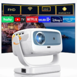 HT3 Pro Smart Projector with Electric Focus, Auto Keystone Correction, Dual Band 5G WiFi, 8K HDR Support, HD Portable Home Theater Projector, USB Multimedia Connectivity, Remote Control, White - Image 3