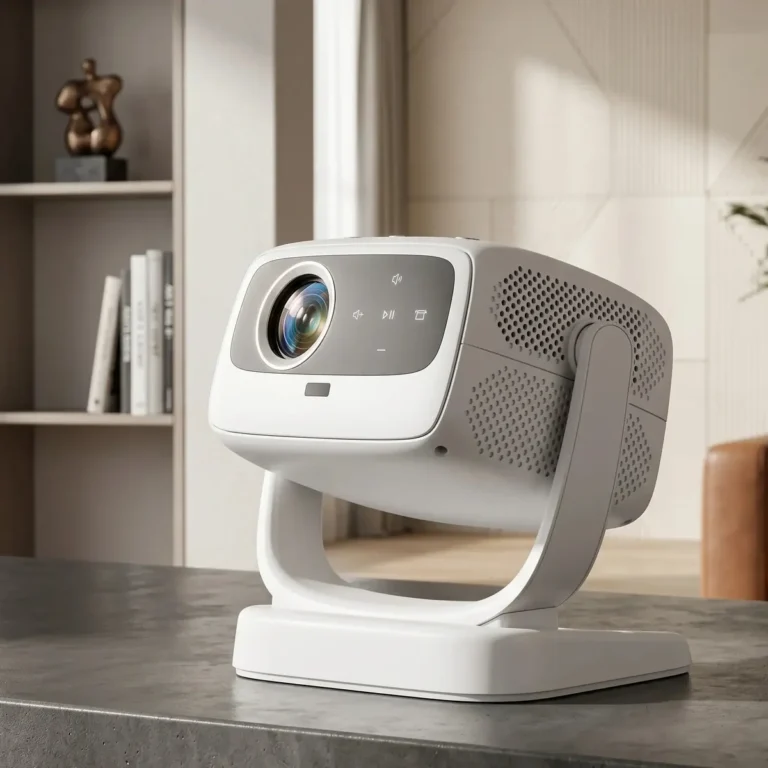 HT3 Pro Smart Projector Qatar - white, electric focus, 8K HDR