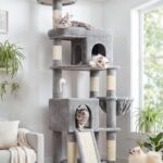 Multi-Level Cat Tree Tower with Scratching Post, Hammock & Cat House – Qatar