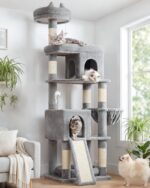 Multi-Level Cat Tree Tower with Scratching Post, Hammock & Cat House – Qatar