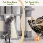 Multi-Level Cat Tree Tower with Scratching Post, Hammock & Cat House – Qatar - Image 4