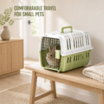 Portable Pet Carrier for Cats & Small Dogs – Ventilated Pet Travel Carrier with Secure Metal Door & Carry Handle - Image 5