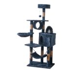Indoor Cat Tree Tower with House and Scratching Board - Image 3