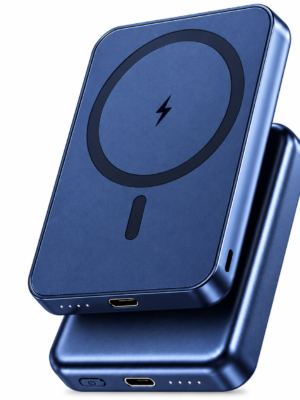 HOCO blue 5000mAh ultra-thin magnetic wireless power bank